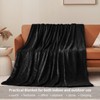 Aisbo Fleece Blanket Black Throw - Versatile Soft Warm Blanket