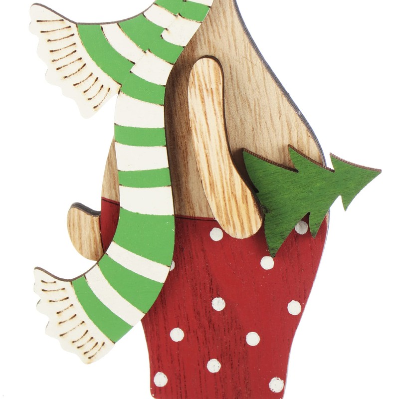 com-four® 2 x Decorative Stand for Christmas, Reindeer Made of