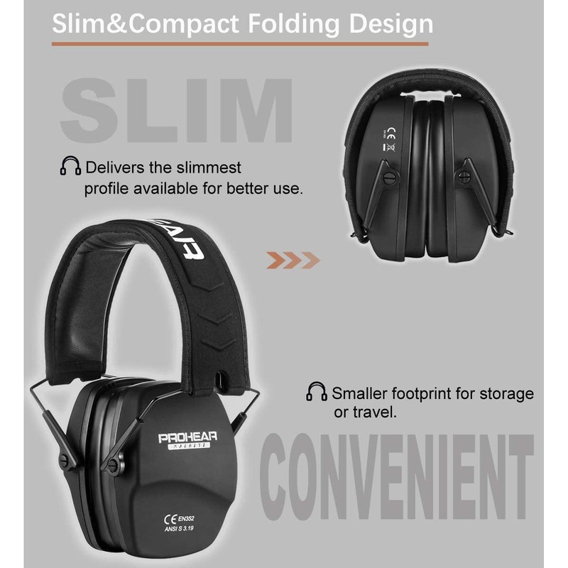 PROHEAR 016-Gel Shooting Ear Protection Safety Muffs with Gel Ear