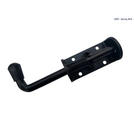6-3/4" Heavy Duty Spring Loaded Barrel Bolt Latch for Shed Doors, RV Trailer Gates, Ramps (2)