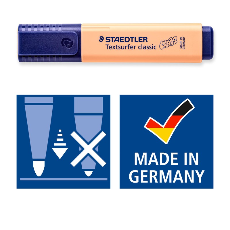 STAEDTLER 364 CC6 Textsurfer Classic Highlighter - Assorted Pastel Colours