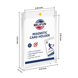 20-Pack One Touch Magnetic Card-Holders - 35PT Trading Card Holders, UV Protection Clear Acrylic Card Cases, Card Protector for Game, Baseball Sports Cards, Fit for Standard Cards Storage and Display