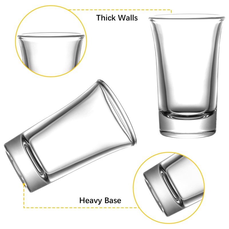 SUN GKOTTA 100 pcs 1.5OZ Heavy Shot Glasses Bulk,For Bar,Wedding