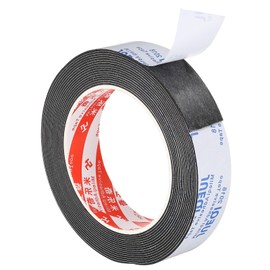 PATIKIL 5m/16.4ft Sealing Foam Tape, 25mm Wide 1mm Thick Single Sided Weather Stripping Door Furniture Seal Strip for Window Pipes Insulation, Black