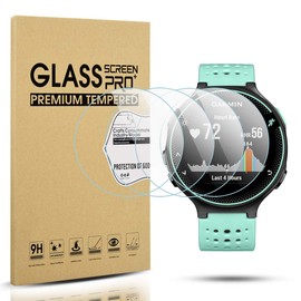 Diruite 4-Pack for Garmin Forerunner 220/225 / 230/235 / 620/630 Tempered Glass Screen Protector [2.5D 9H hardness] [Anti-Scratch] [No-Bubble]