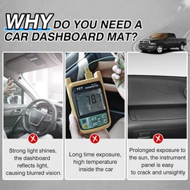 Cartist Compatible with Dash Cover Dodge Ram 1500 2500 3500 Truck 1994 1995 1996 1997 Dashboard Cover Mat Non-Slip Pad Carpet Sunshield Glare UV Rays Protector