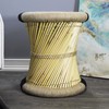 Natural Geo Moray Decorative Handwoven Jute Accent Stool (2, Black/Beige