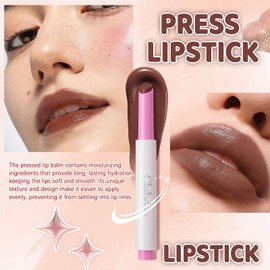 Clubday Hydrating Tinted Lip Balm Natural Lip Plumper Gloss, Lightweight Moisturizing Lip Care-04