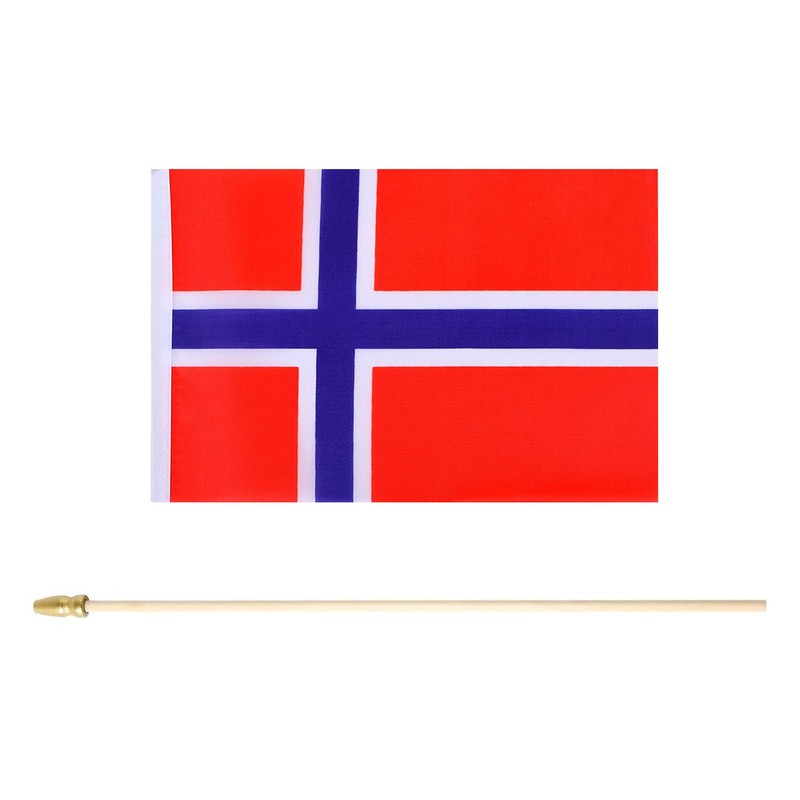 5 Pack Norway Norwegians Small Mini Wood Hand Held Stick