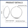 KRFY 925 Steling Silver Hoop Earrings for Women 18K Gold