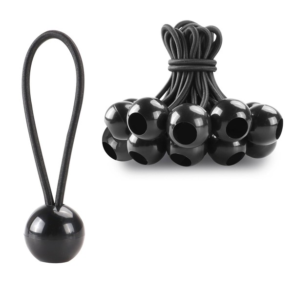 TECDW 20PCS Bungee Cord with Balls, 4 Inch Tarpaulin Bungee
