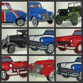Classic Truck Collection [ Ford Model A Stake Truck] [American Automobile History in Embroidery] Embroidered Iron On/Sew Patch [6.48" x 3.55"]Made in USA]