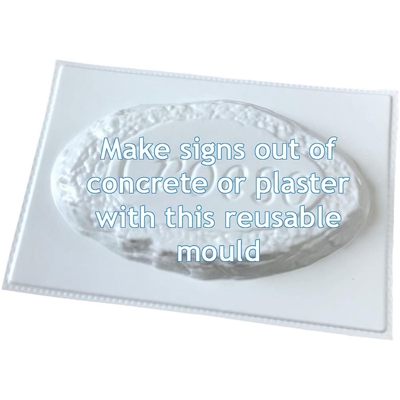 CROESO Garden Stone Plaque Mould Reusable ABS Mold for Concrete