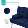 Best Choice Products Linen Modern Folding Futon, Reclining Sofa Bed