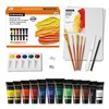 24pcs Acrylic Paint Set,Including 12 x 22 ml Rich Pigmented