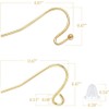 14K Gold Earring Hooks Real Hypoallergenic 100Pcs Ball Dot Ear