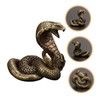 CORHAD Zodiac Snake Tea Table Ornament Sturdy Brass Statue for