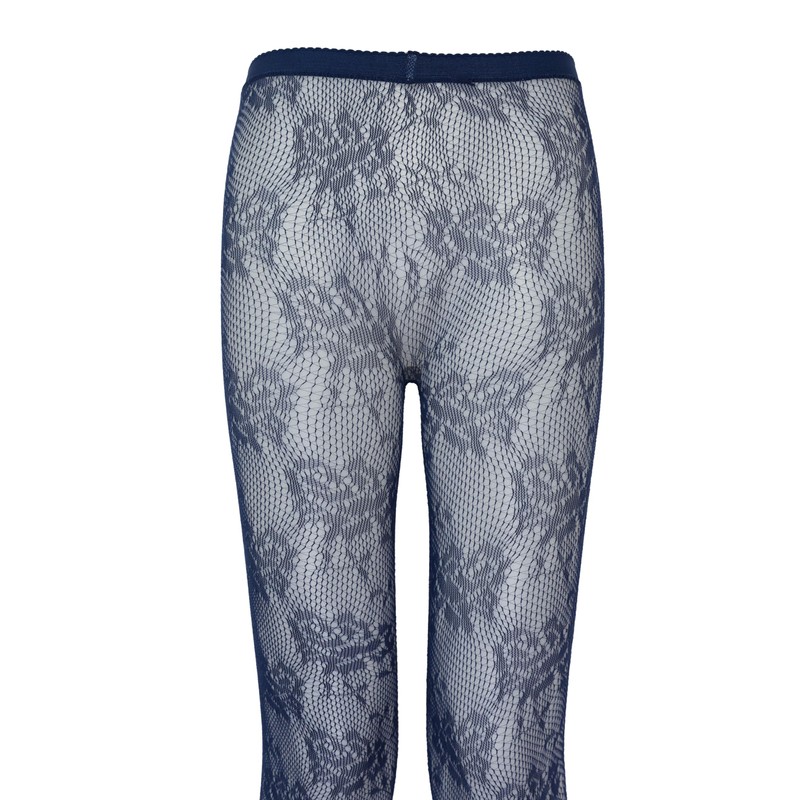 TBFT Blue lace tights fishnet stockings for women funky patterned