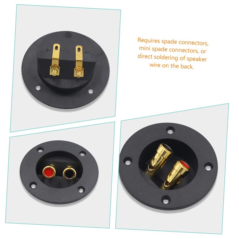 Operitacx 4pcs Round Speaker Terminal Binding Post Connector for Subwoofer