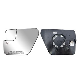 Replacement Driver Left Side Mirror Glass Heated with Back Plate for Ford F-150 from 2021 to 2023