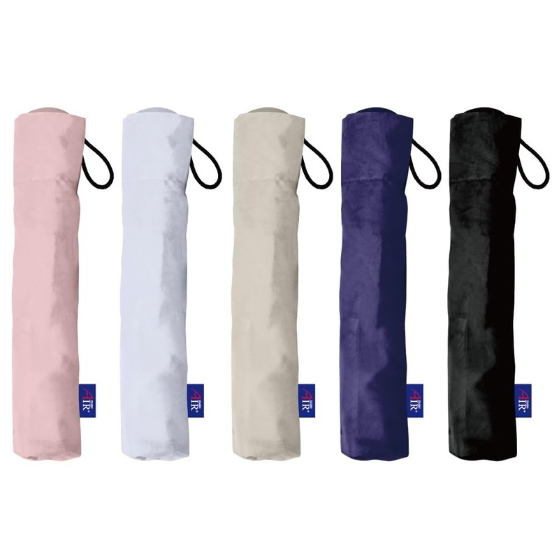 Nakatani AMANE Women's Folding Umbrella, Air+ Black, 834-006, Hand Opening,