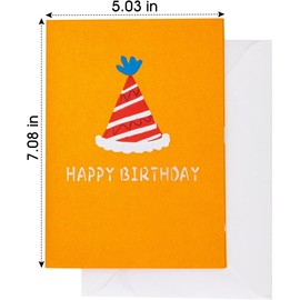 Yadiana Pop Up Birthday Cat Card, Handmade 3D Cat Design with Envelopes, Ideal for Birthdays, Anniversaries, Mother's Day, and All Occasions