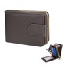 AfitLulu Men's Faux Leather Driving License Wallet with 4 Transparent