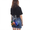 Fuugui Drawstring Backpack Pool Bag Transparent Fruit Storage Gym Bag