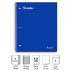 Staples 1-Subject Notebook, 8" x 11", Graph Ruled, 100 Sheets,