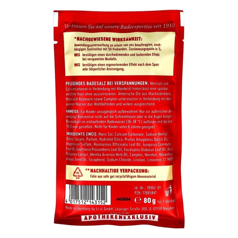 LI-IL Juniper Muscle Relaxation Bath Salt 80 g