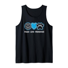 Peace Love French Bulldog Dog Lover Puppy Owner Pet Groomer Tank Top