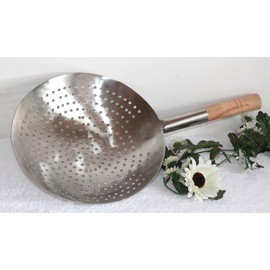 AAF Nommel Asia-Art-Factory, No. 030 Wok Sieve Stainless Steel Size L 60 cm, Diameter of Trowel 30 cm