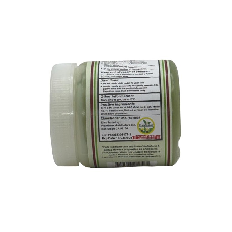 Flores de Belladona & Árnica - 3.5 oz (100g) Cosmetic