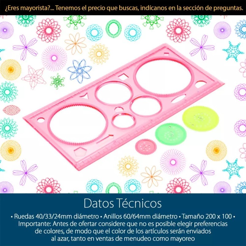 Spirograph Espirógrafo Didáctico Clásico Set Básico / Diseño Espirales