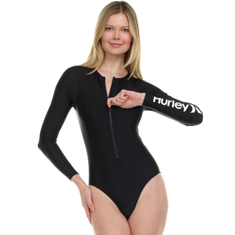 Hurley Long Sleeve Womens One Piece Swimsuits, Swimsuit for Women,