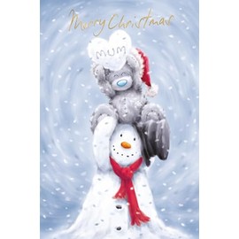 Me To You Bear Mum Snowman Christmas Card