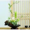 Basin Flower Vase for Fresh Flowers, Ceramics, Black, Vase, Flower