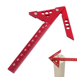 EsiFare Right Angle Ruler, Woodworking Ruler, Scoya, Injury Tool, 45° Scoya, Stopping Ruler, Woodworking Scribe, Carpentry Injury Tool, Aluminum Carpenter Ruler, Multi-functional, Woodworking