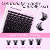 Lash Clusters Kit Natural Eyelashes Individual D-Curl Soft Cluster Lashes