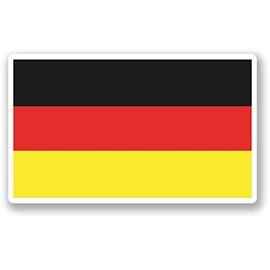 2 x 10cm/100mm German Flag Window Cling Sticker Car Van Campervan Glass #5262