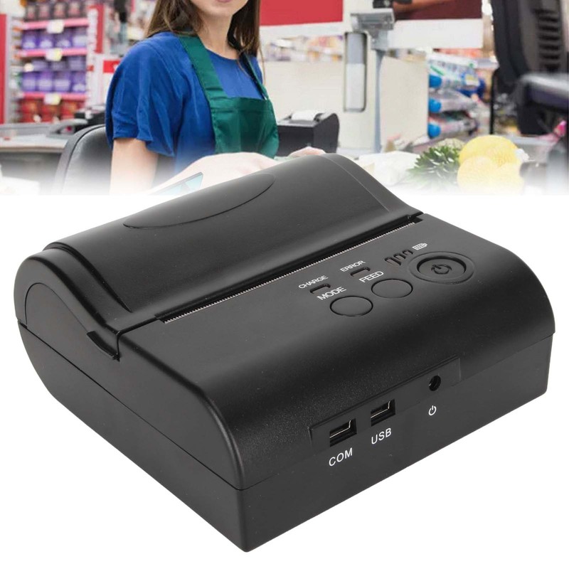 Thermal Printer Bluetooth 203 DPI Accuracy 90mm/s Print Speed Thermal
