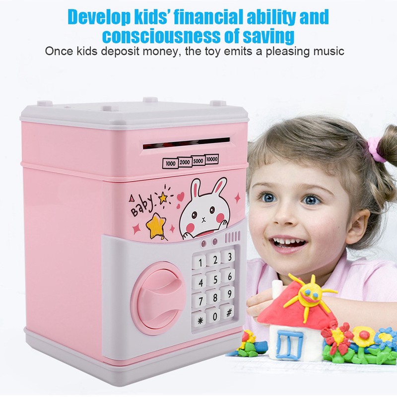 Toy Bank ATM Electric Password Money Box Automatic Saving Music