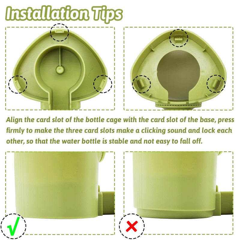 Fhiny Rabbit Water Bottle No Drip, 2 PCS Hanging Guinea