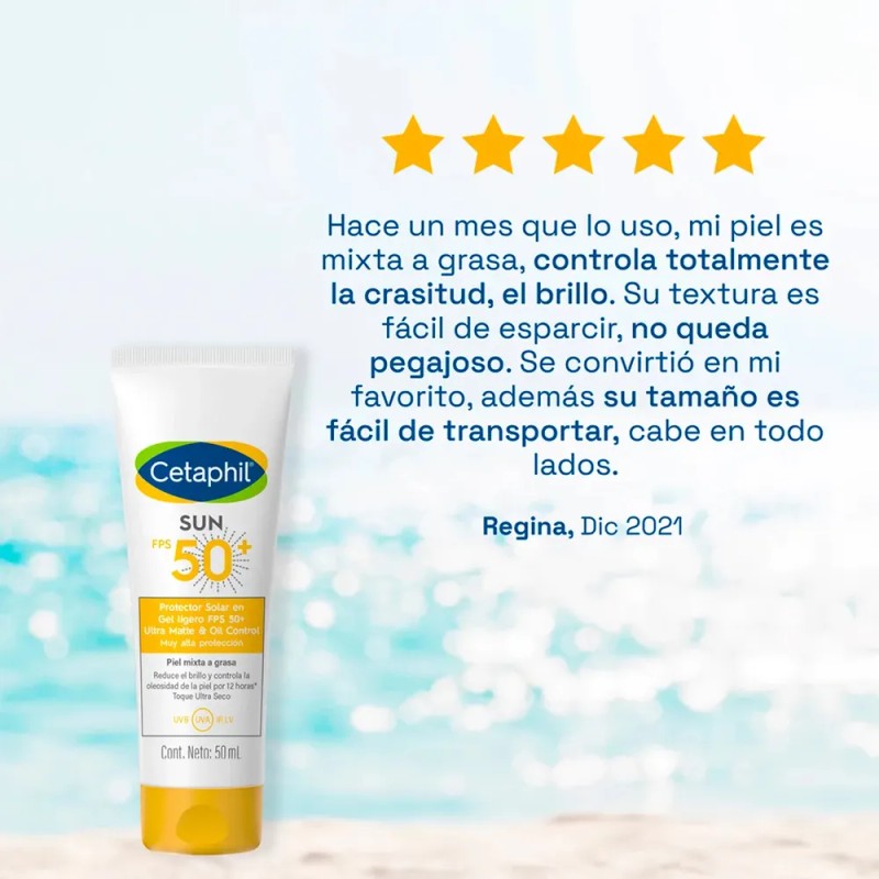Pack 2 Protector Solar Facial Cetaphil Sun Fps 50+ Gel