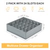 DIMJ Pack of 2 Storage Boxes for Socks, 24 Cell