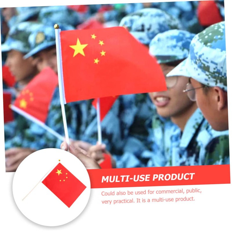 Kisangel 50pcs Hand Waving Flag Mini China Flag Small Chinese