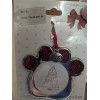 Christmas Dog Paw Silver/Red Photo Holder Ornament New 2" X