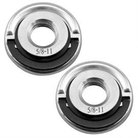 FINBe Angle Grinder Flange Nut 5/8-11 Inch Thread Quick Replacement of Grinder Flange Lock Nut Angle Grinder Locking Nut for Replace/Fix Cutting Disc 2PCS