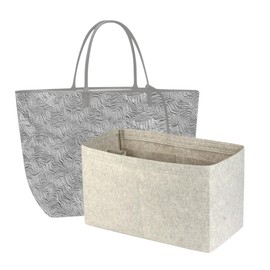 jiesinlov Felt Bag Organizer Insert for Handbags, Inner Bag Fit for Geya Large Tote (Gray-GM)