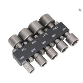 9-Piece Hex Socket Nut Driver Set for DIY Repair – 5mm–13mm Stainless Steel Bits for Everyday Fastening Tasks